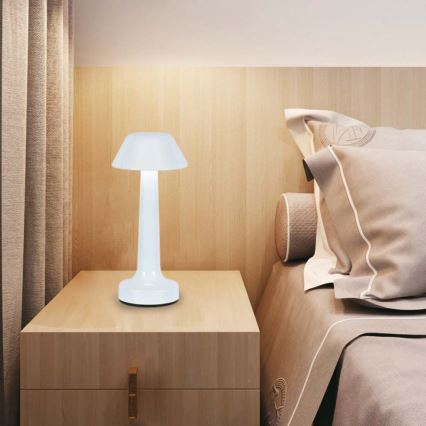 LED Prigušiva punjiva dodirna stona lampa LED/1W/5V 3000-6000K 1800 mAh bela