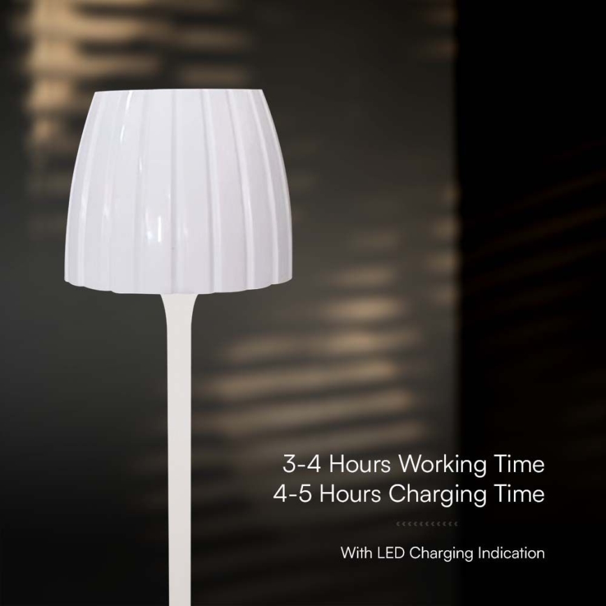 LED Prigušiva punjiva dodirna stona lampa LED/2,7W/5V 3000/4000/6000K 1800 mAh bela