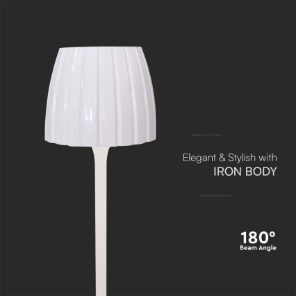 LED Prigušiva punjiva dodirna stona lampa LED/2,7W/5V 3000/4000/6000K 1800 mAh bela