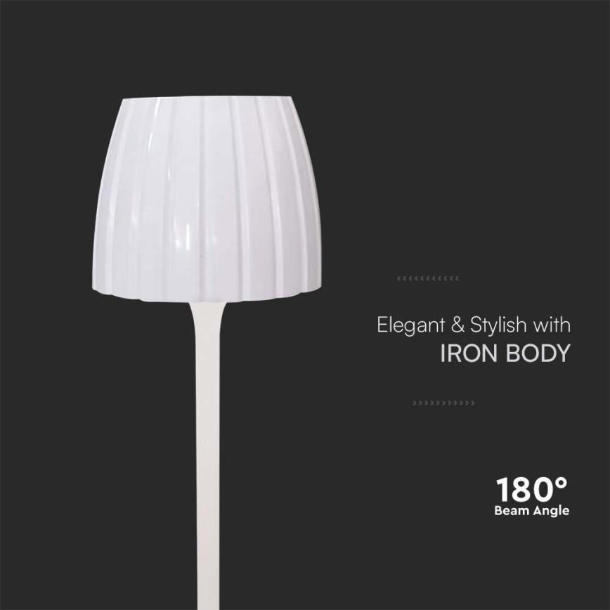 LED Prigušiva punjiva dodirna stona lampa LED/2,7W/5V 3000/4000/6000K 1800 mAh bela