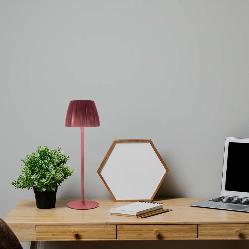 LED Prigušiva punjiva dodirna stona lampa LED/2,7W/5V 3000/4000/6000K 1800 mAh braon