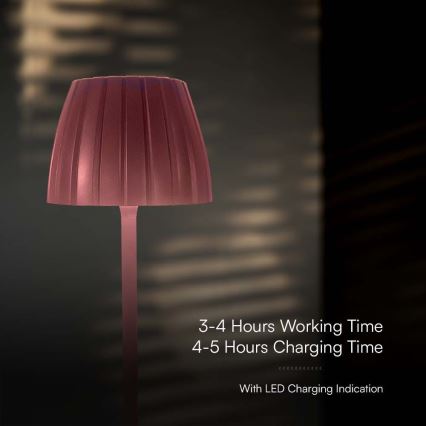 LED Prigušiva punjiva dodirna stona lampa LED/2,7W/5V 3000/4000/6000K 1800 mAh braon