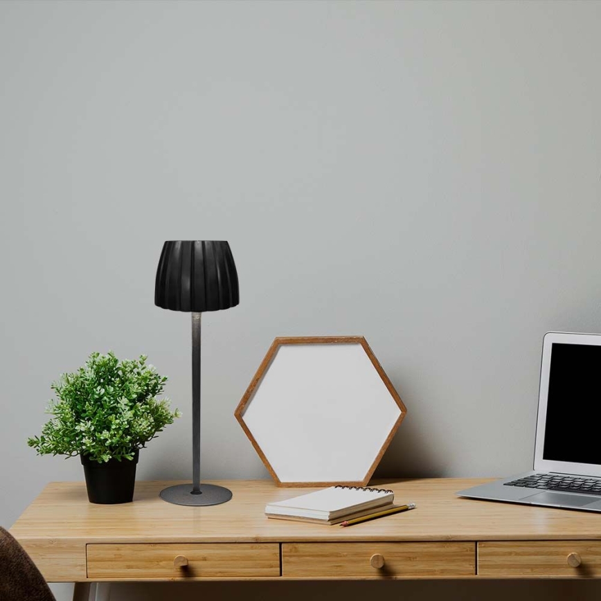 LED Prigušiva punjiva dodirna stona lampa LED/2,7W/5V 3000/4000/6000K 1800 mAh crno