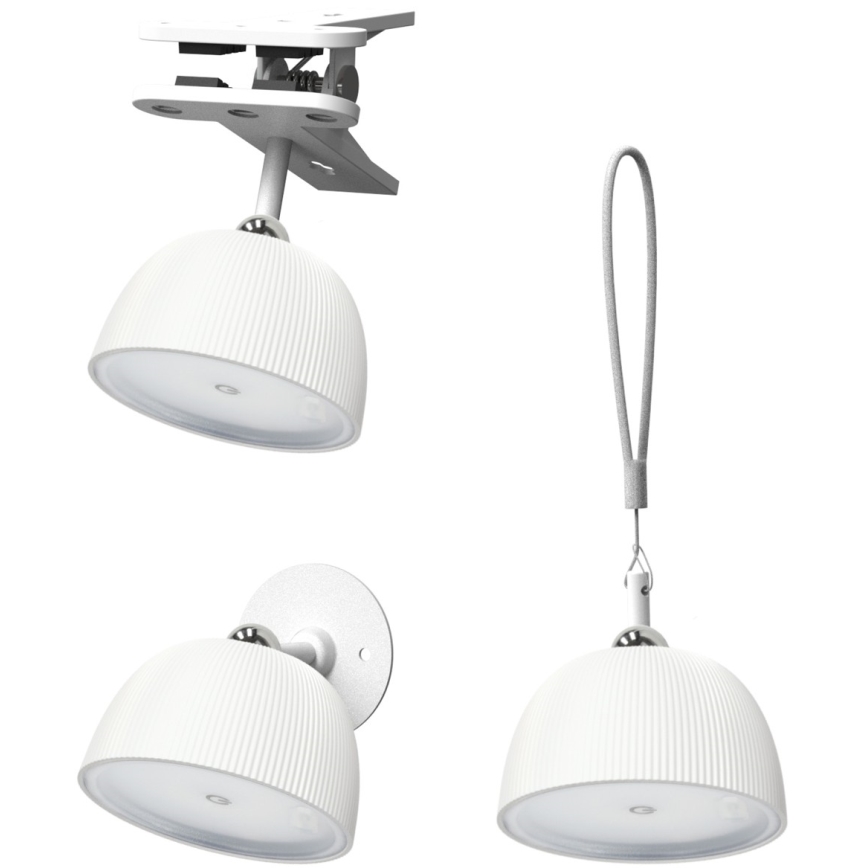 LED Prigušiva punjiva stona lampa 4u1 LED/3,5W/5V 3000/4000/6500K IP54 1800 mAh bela