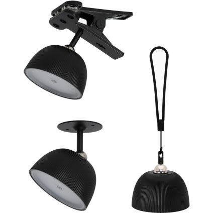 LED Prigušiva punjiva stona lampa 4u1 LED/3,5W/5V 3000/4000/6500K IP54 1800 mAh crno