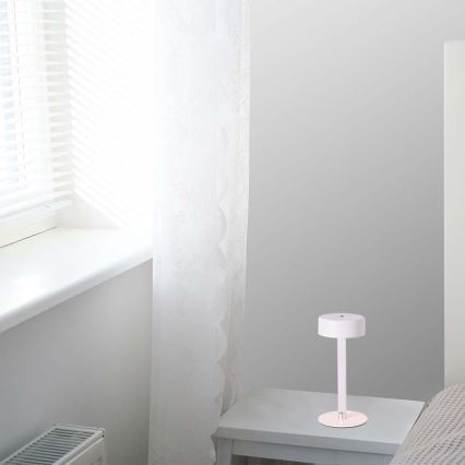 LED Prigušiva punjiva dodirna stona lampa LED/3W/5V 3000-6000K 2400 mAh bela