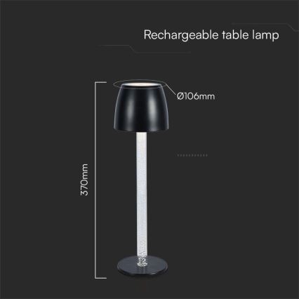 LED Prigušiva punjiva dodirna stona lampa LED/3W/5V 3000K 1800 mAh bela