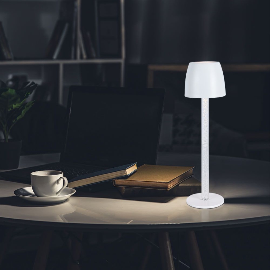 LED Prigušiva punjiva dodirna stona lampa LED/3W/5V 3000K 1800 mAh crno