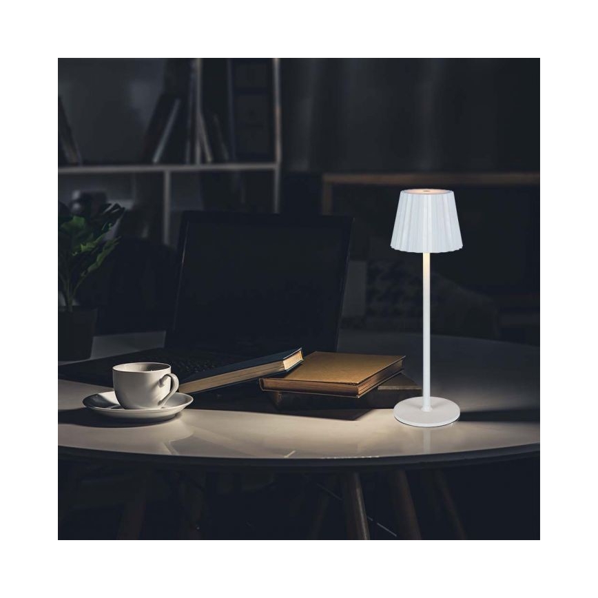 LED Prigušiva punjiva stona lampa na dodir LED/4W/5V 3000-6000K 1800 mAh bela