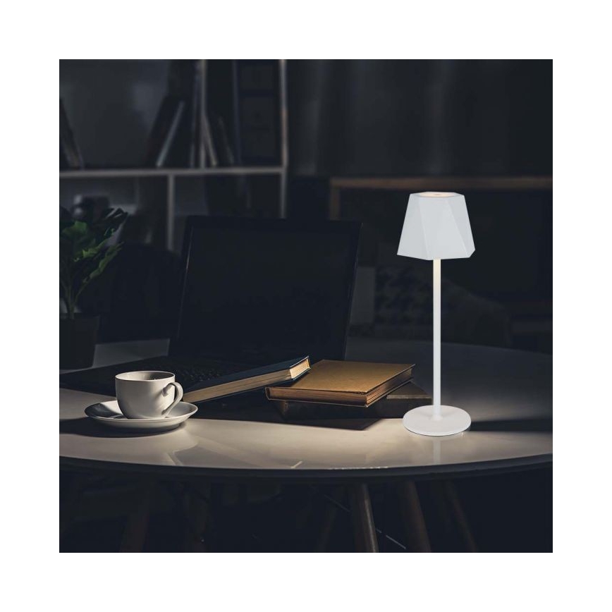 LED Prigušiva punjiva stona lampa na dodir LED/4W/5V 3000-6000K 1800 mAh bela