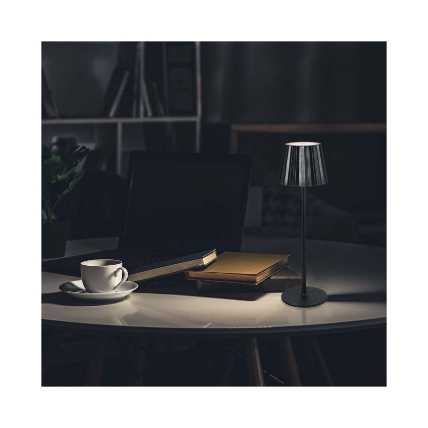 LED Prigušiva punjiva stona lampa na dodir LED/4W/5V 3000-6000K 1800 mAh crno