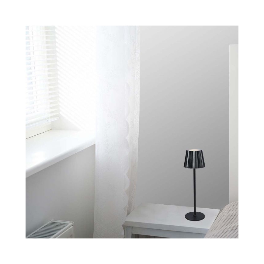 LED Prigušiva punjiva stona lampa na dodir LED/4W/5V 3000-6000K 1800 mAh crno