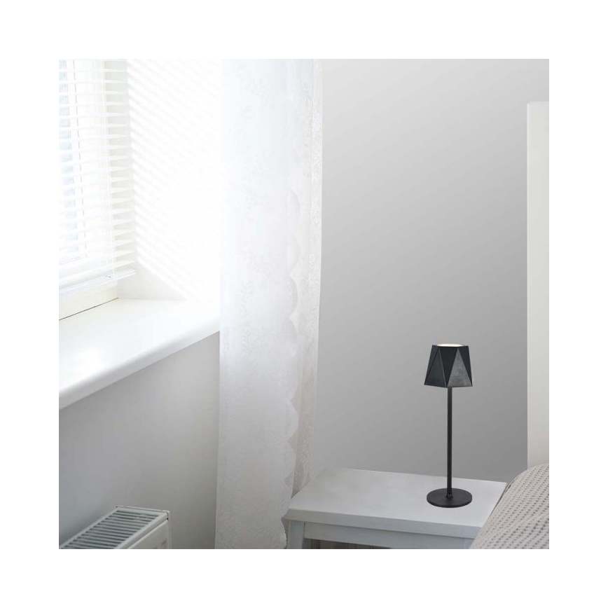 LED Prigušiva punjiva stona lampa na dodir LED/4W/5V 3000-6000K 1800 mAh crno