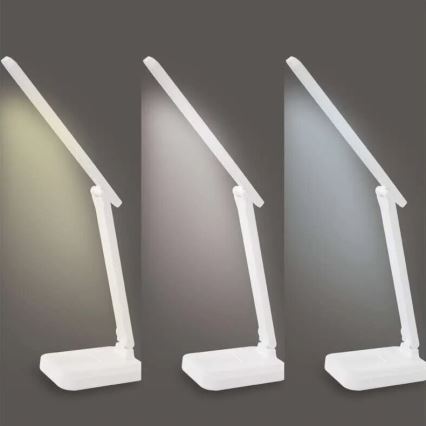 LED Prigušiva punjiva stona lampa LED/5W/3,7V 3000K/4000K/6500K 800mAh bela