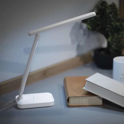 LED Prigušiva punjiva stona lampa LED/5W/3,7V 3000K/4000K/6500K 800mAh bela
