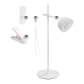 LED prigušiva punjiva stona lampa magnetna 4 u 1 LED/4,2W/3,7V 4000K 1200mAh bela