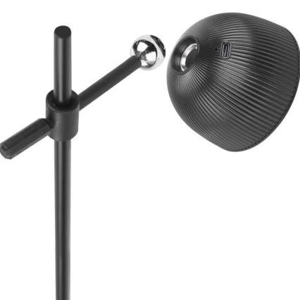LED Prigušiva punjiva stona lampa magnetna 4u1 LED/4,2W/3,7V 4000K 1200mAh crno