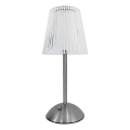 LED Prigušiva punjiva stona lampa na dodir ELBA LED/1,6W/800 mAh mat krom/prozirna