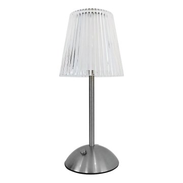 LED Prigušiva punjiva stona lampa na dodir ELBA LED/1,6W/800 mAh mat krom/prozirna