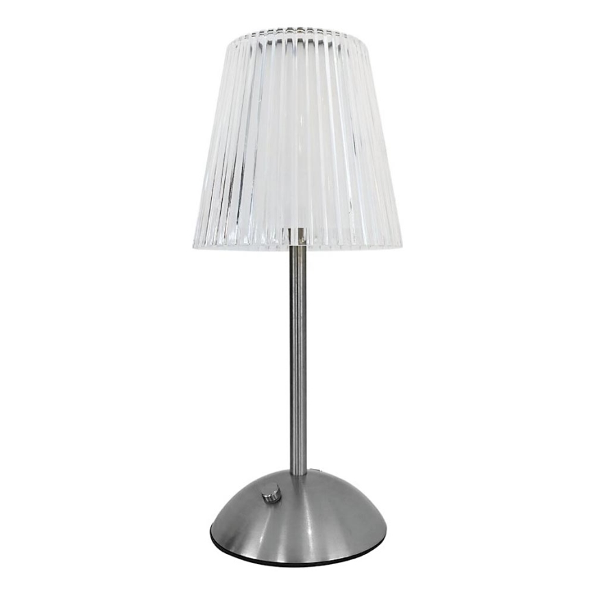 LED Prigušiva punjiva stona lampa na dodir ELBA LED/1,6W/800 mAh mat krom/prozirna