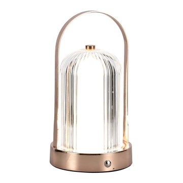 LED Prigušiva punjiva stona lampa na dodir LED/1W/5V 3000-6000K 1800 mAh bakreno