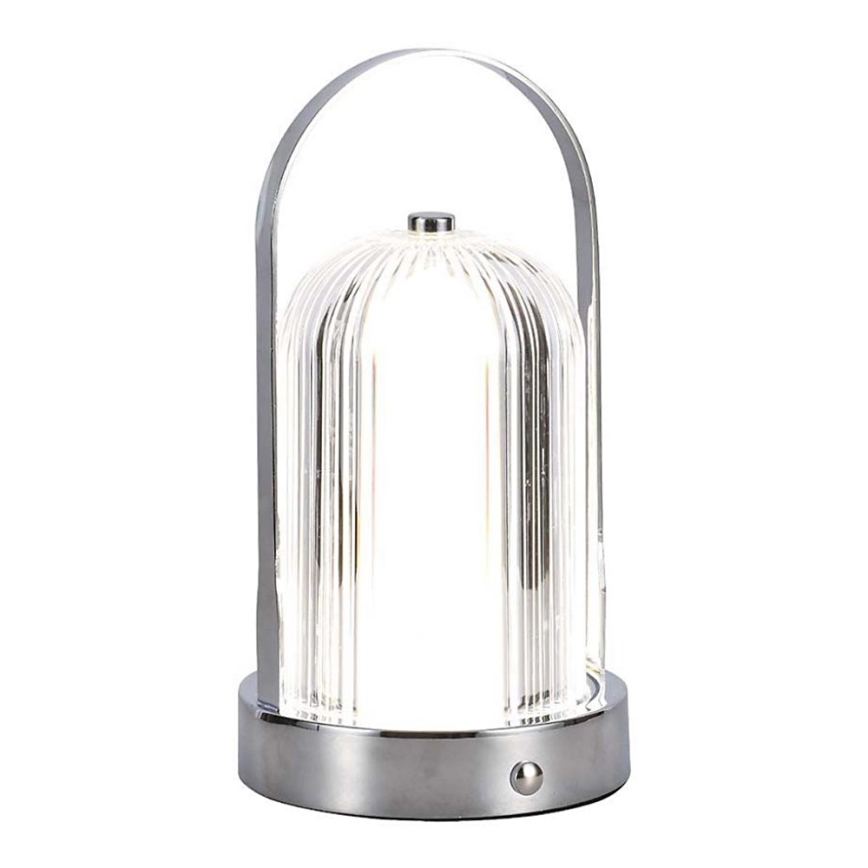LED Prigušiva punjiva stona lampa na dodir LED/1W/5V 3000-6000K 1800 mAh mat krom