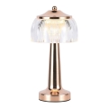 LED Prigušiva punjiva stona lampa na dodir LED/1W/5V 3000-6000K 1800 mAh roze zlatno