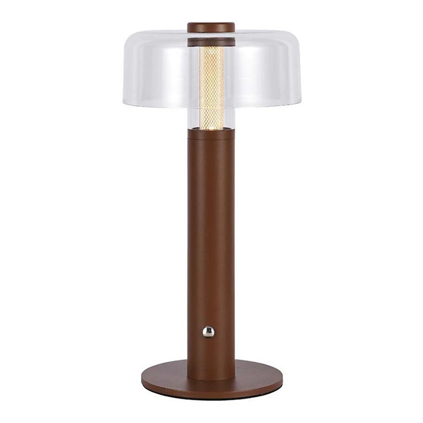 LED Prigušiva punjiva stona lampa na dodir LED/1W/5V 3000K 1800 mAh braon