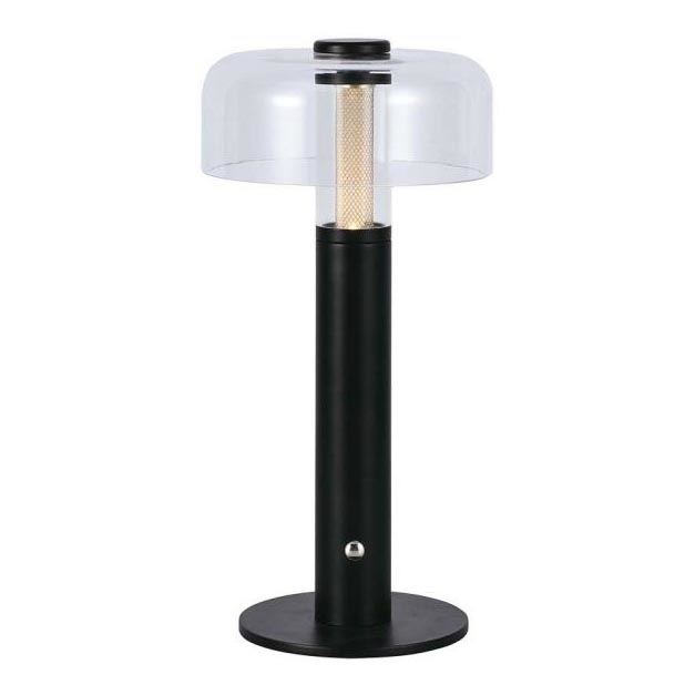 LED Prigušiva punjiva stona lampa na dodir LED/1W/5V 3000K 1800 mAh crno