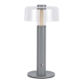 LED Prigušiva punjiva stona lampa na dodir LED/1W/5V 3000K 1800 mAh sivo