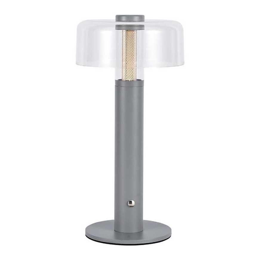 LED Prigušiva punjiva stona lampa na dodir LED/1W/5V 3000K 1800 mAh sivo
