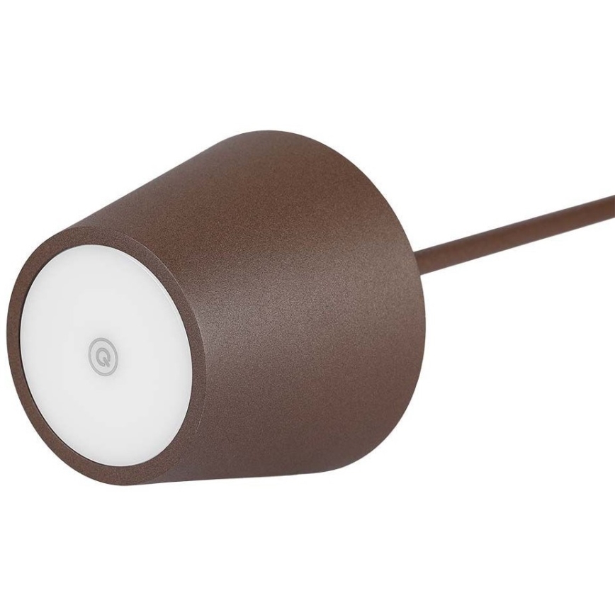 LED Prigušiva punjiva stona lampa na dodir LED/2W/5V 4400 mAh 3000K IP54 braon