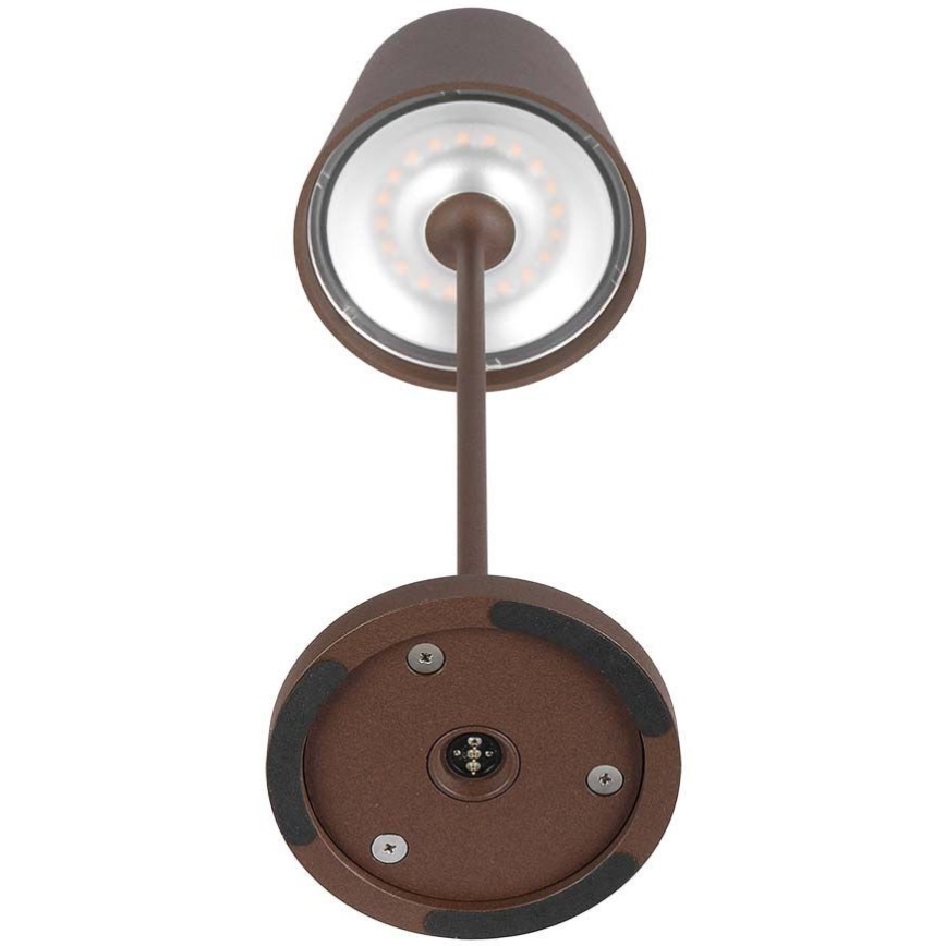 LED Prigušiva punjiva stona lampa na dodir LED/2W/5V 4400 mAh 3000K IP54 braon