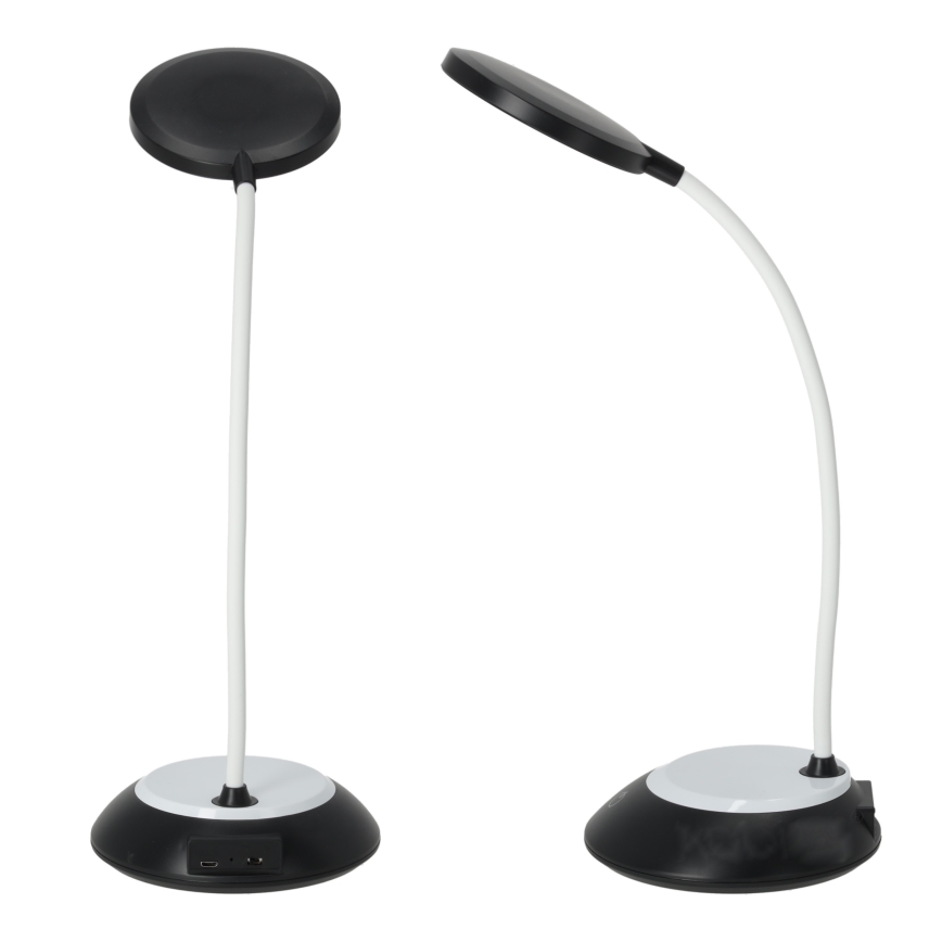 LED Prigušiva punjiva stona lampa VISUA LED/5W/5V 3000-5000K 1200 mAh crno