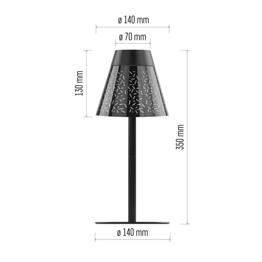 LED Prigušiva punjiva vanjska stona lampa LED/4,2W/5V 2200mAh IP44