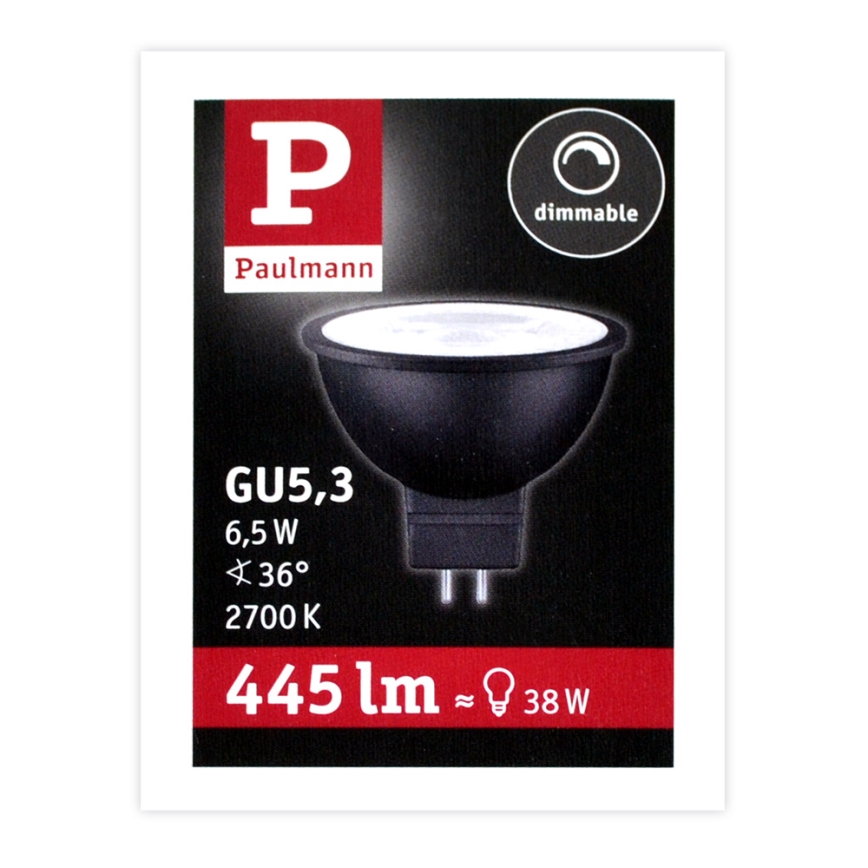LED Prigušiva reflektorska sijalica GU5,3/6,5W/12V 2700K - Paulmann 28757