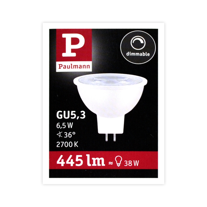 LED Prigušiva reflektorska sijalica GU5,3/6,5W/12V 2700K - Paulmann 28758