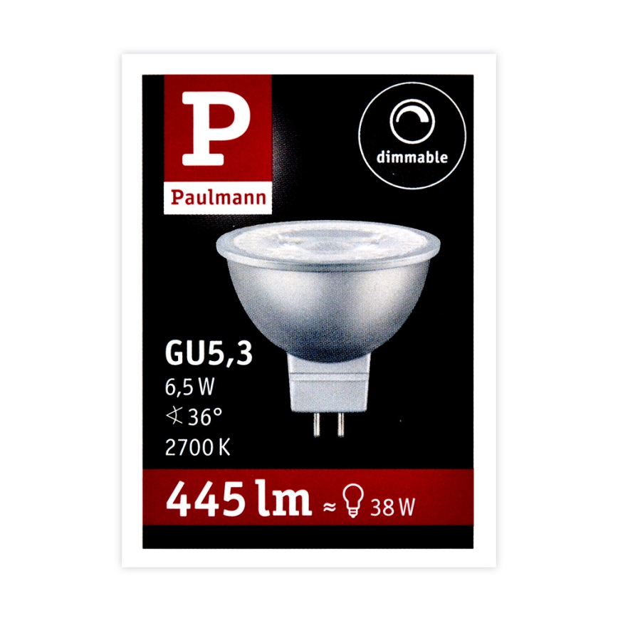 LED Prigušiva reflektorska sijalica GU5,3/6,5W/12V 2700K - Paulmann 28759