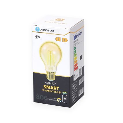LED Prigušiva sijalica A60 E27/6W/230V 2700-6500K Wi-Fi - Aigostar