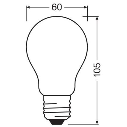 LED Prigušiva sijalica A60 E27/7W/230V 2700K - Osram