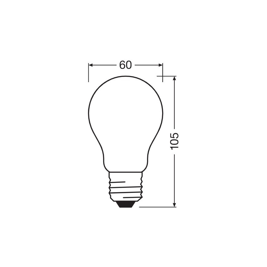 LED Prigušiva sijalica A60 E27/7W/230V 2700K - Osram