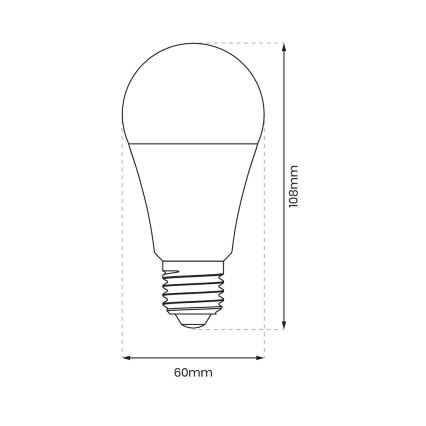 LED prigušiva sijalica A60 E27/9W/230V 4000K