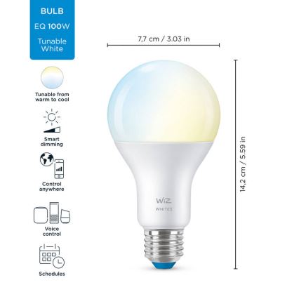 LED prigušiva sijalica A67 E27/13W/230V 2700-6500K CRI 90 Wi-Fi - WiZ