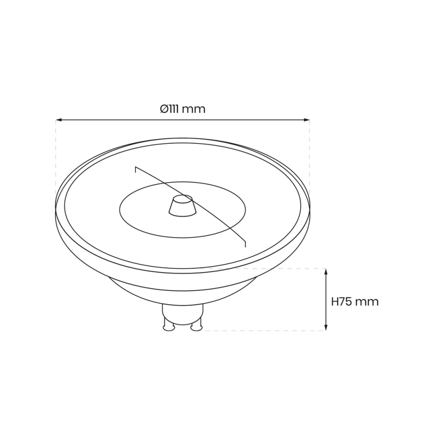 LED prigušiva sijalica AR111 GU10/10,5W/230V 3000K