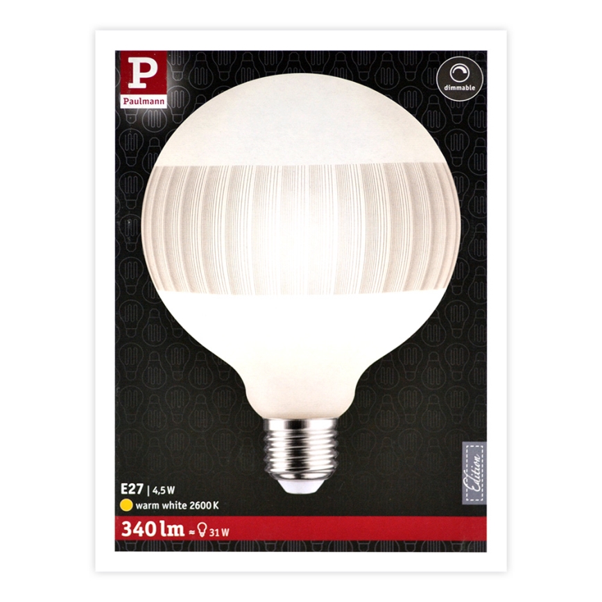 LED prigušiva sijalica CLASSIC G125 E27/4,5W/230V 2600K - Paulmann 28743