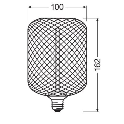 LED Prigušiva sijalica DECOR FILAMENT E27/3,5W/230V 1800K crno - Osram