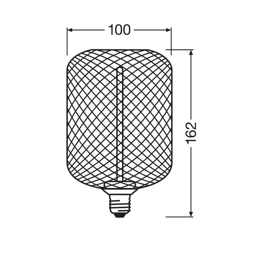 LED Prigušiva sijalica DECOR FILAMENT E27/3,5W/230V 1800K crno - Osram