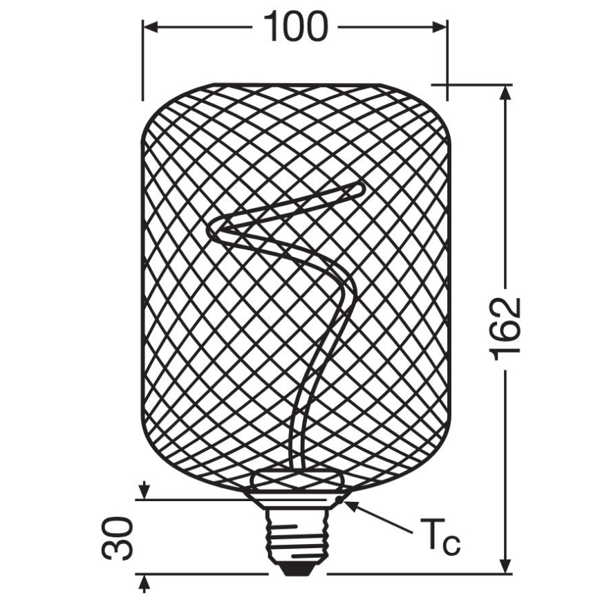 LED Prigušiva sijalica DECOR FILAMENT E27/3,5W/230V 1800K crno - Osram