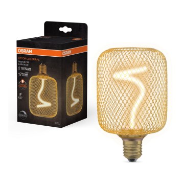 LED Prigušiva sijalica DECOR FILAMENT E27/3,5W/230V 1800K zlatna - Osram