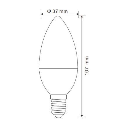 LED Prigušiva sijalica E14/5W/230V 3000K - Globo
